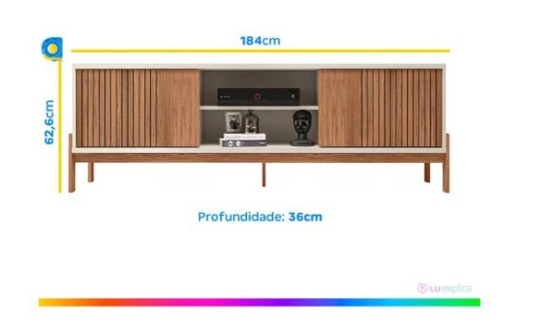 Rack para TV 72” 2 Portas Caemmun Tannen 1.8 - Image 6
